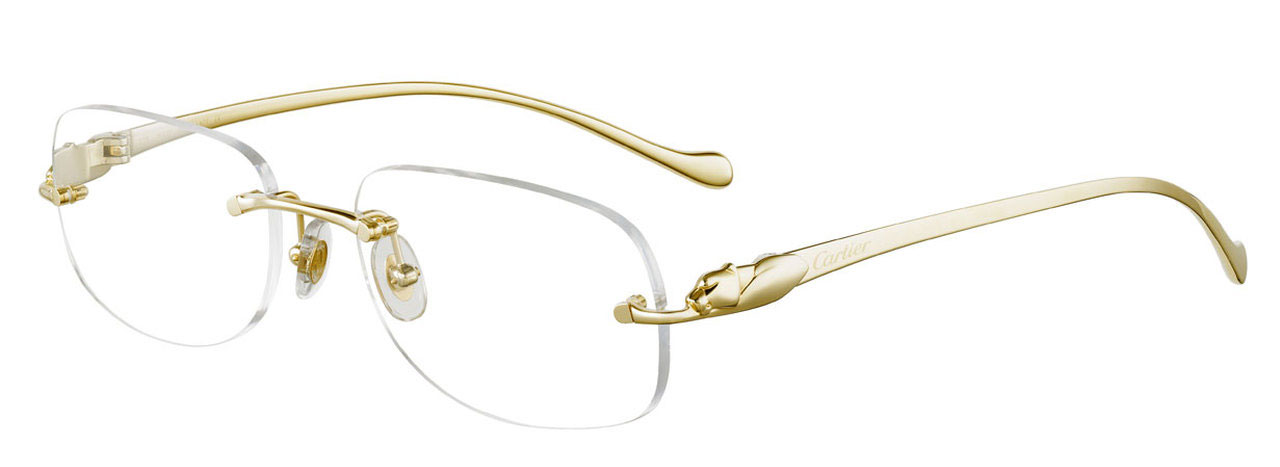 Gold Cartier glasses posed as an example of luxury gifts for men
