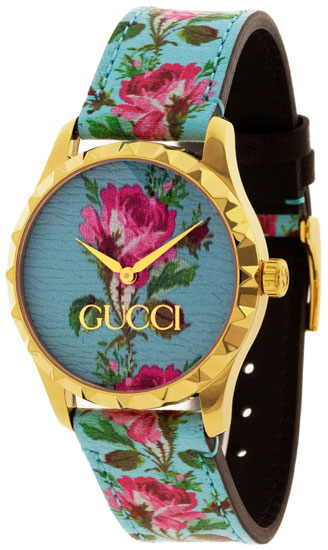 A floral-printed Gucci watch for moms.