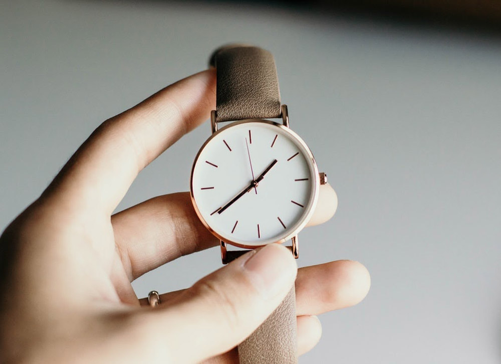 A watch with a minimalist design